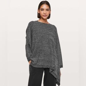 Lululemon Divinity Scarf Poncho Black Heathered